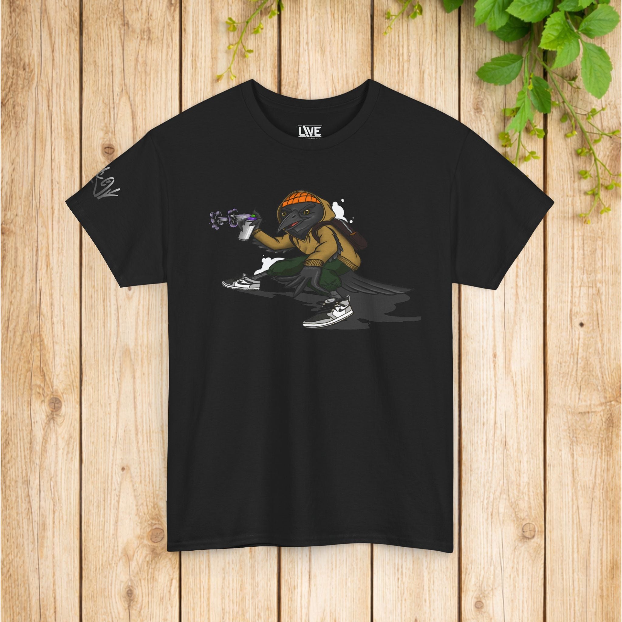 Camiseta Gráfica de Skateboarder Callejero – Diseño de Grafiti Urbano