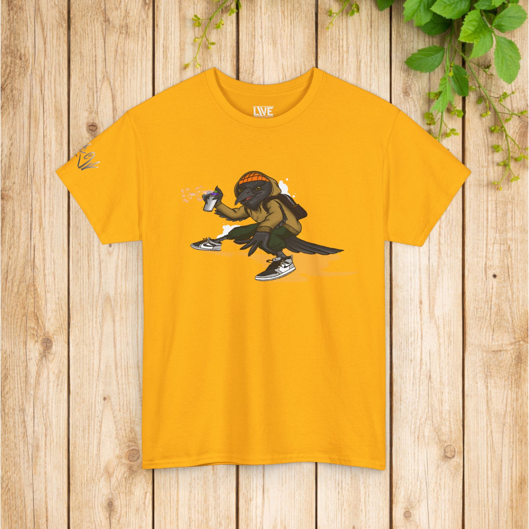 Camiseta Gráfica de Skateboarder Callejero – Diseño de Grafiti Urbano