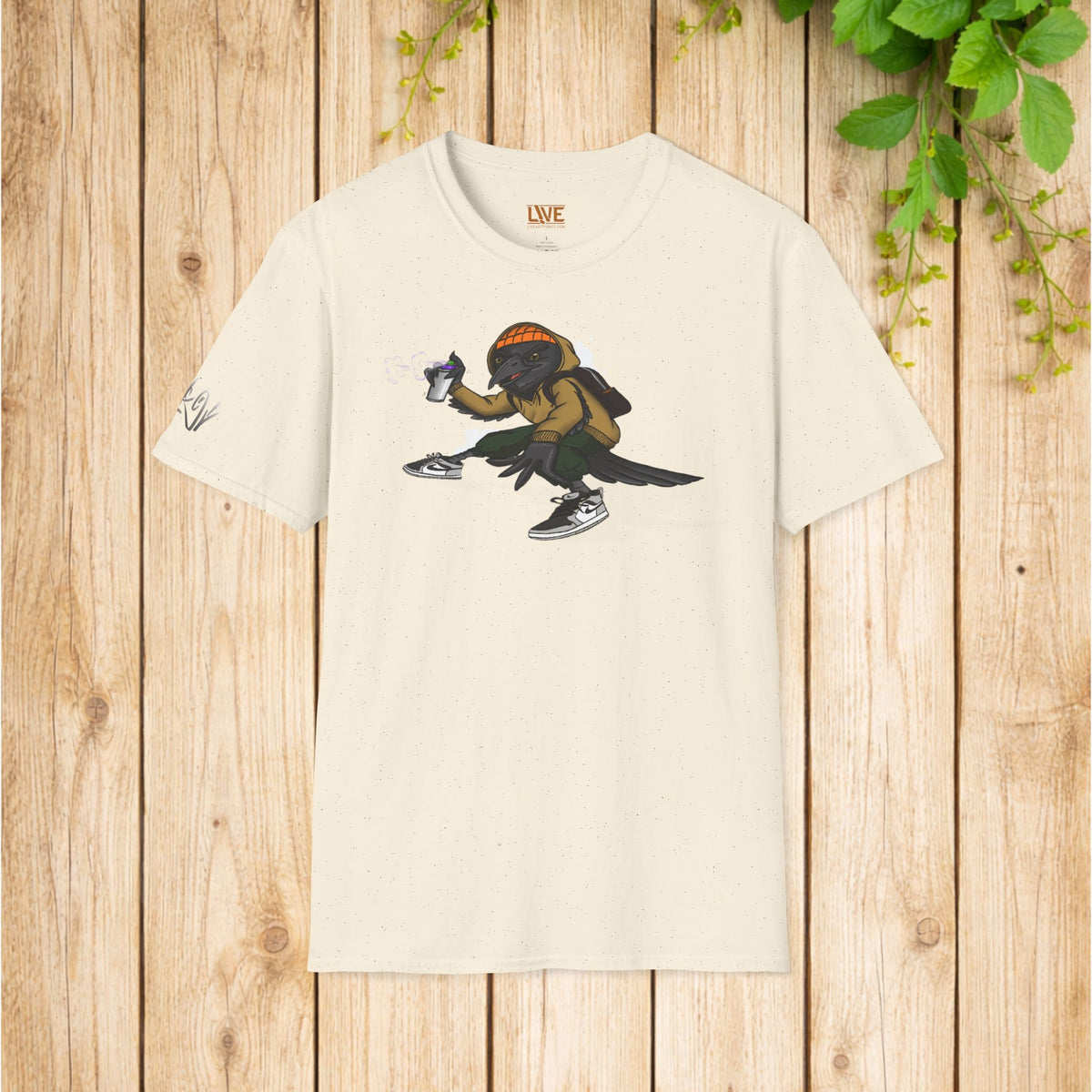Skateboard Crow Graphic Tee – Urban Skate Crew T-Shirt