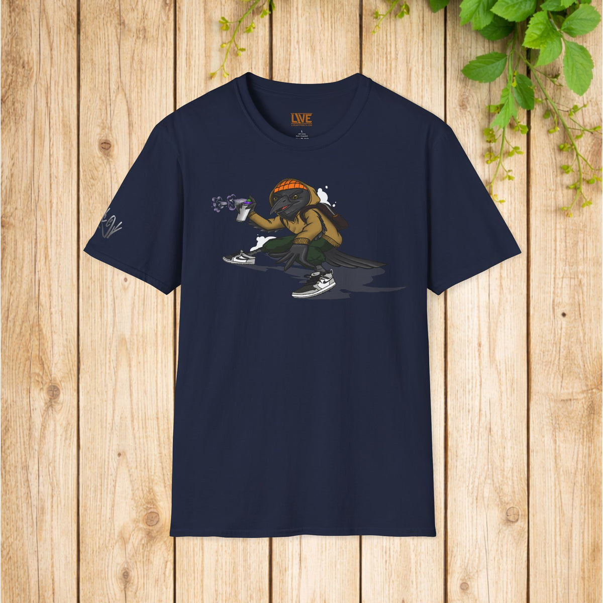 Skateboard Crow Graphic Tee – Urban Skate Crew T-Shirt