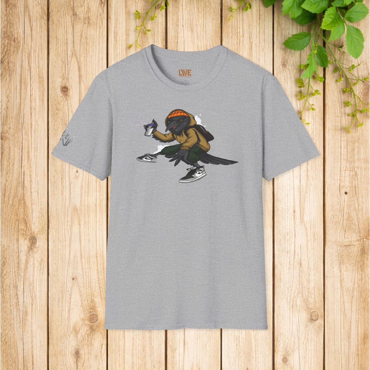 Skateboard Crow Graphic Tee – Urban Skate Crew T-Shirt