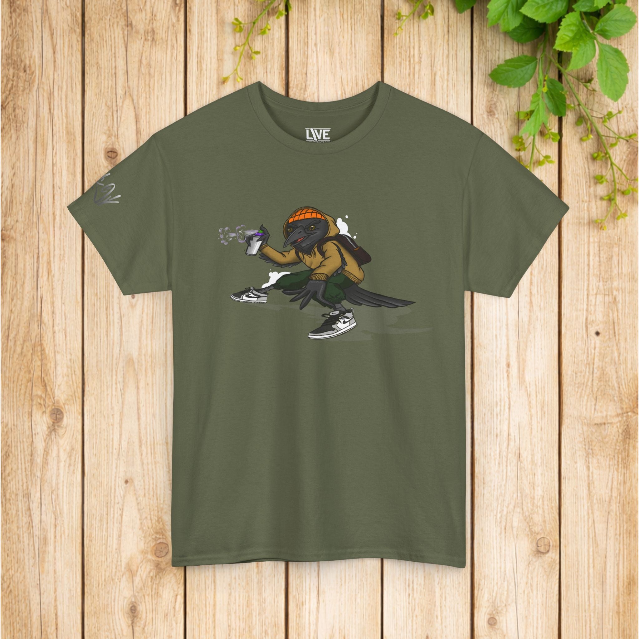 Camiseta Gráfica de Skateboarder Callejero – Diseño de Grafiti Urbano