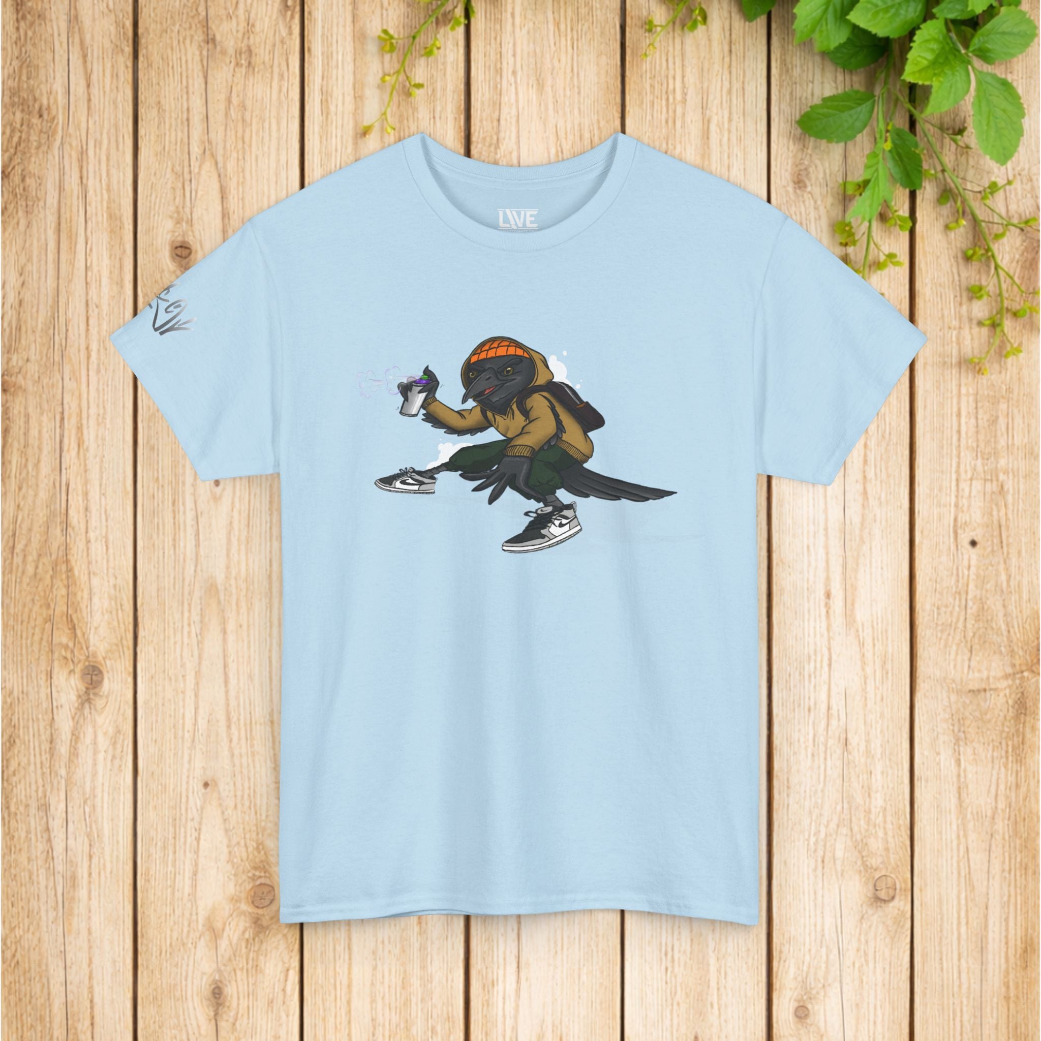 Camiseta Gráfica de Skateboarder Callejero – Diseño de Grafiti Urbano