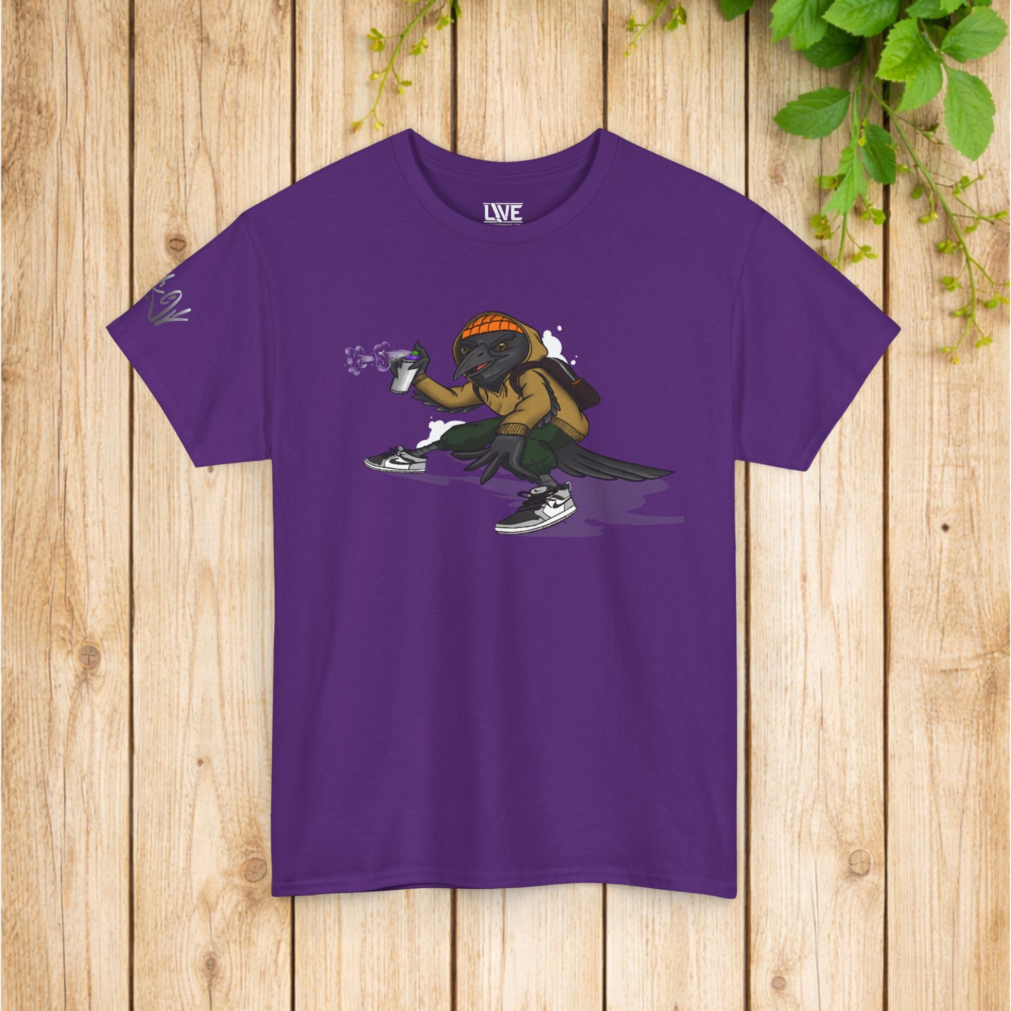 Camiseta Gráfica de Skateboarder Callejero – Diseño de Grafiti Urbano